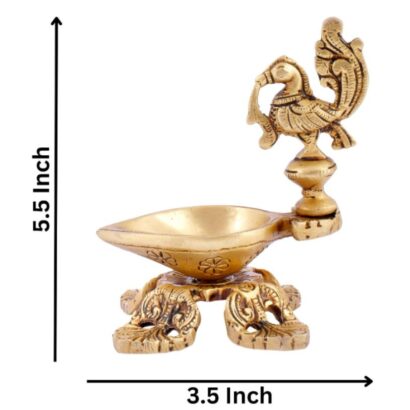 Peacock Diya Brass