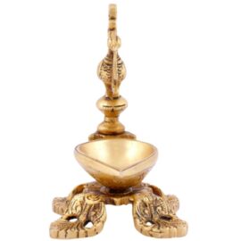 Peacock Diya Brass