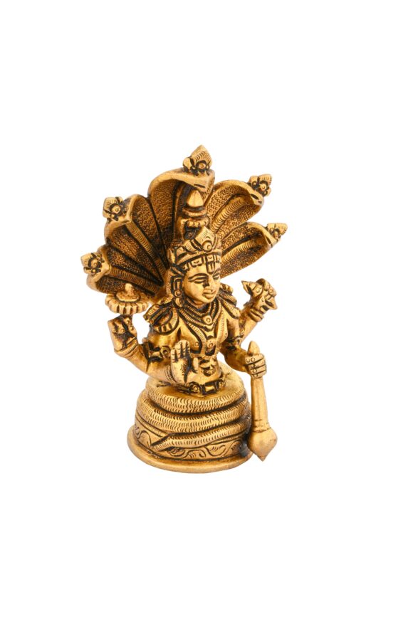 lord vishnu brass idol