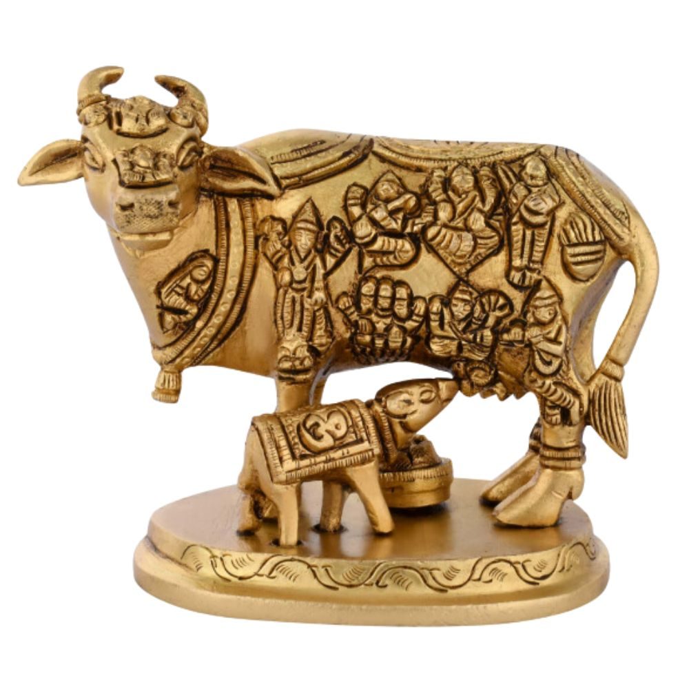 Cow and Calf Idol for Pooja
